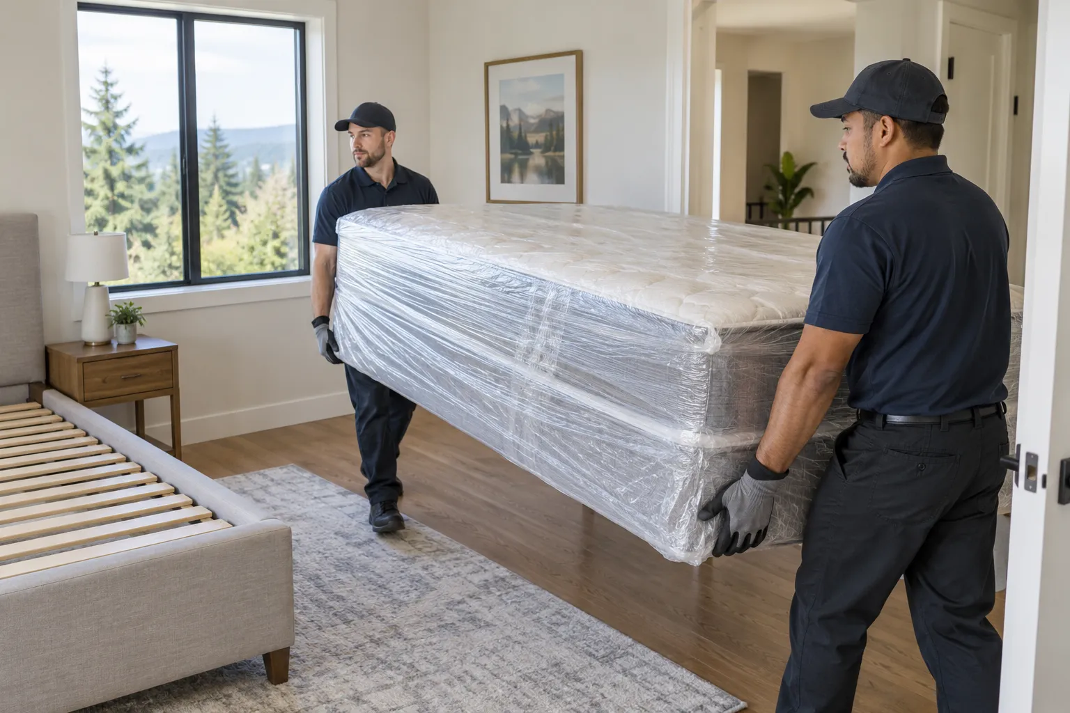 Mattress Removal service in progress